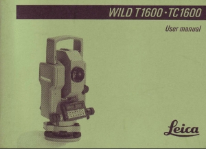 Leica wild t3000 manual